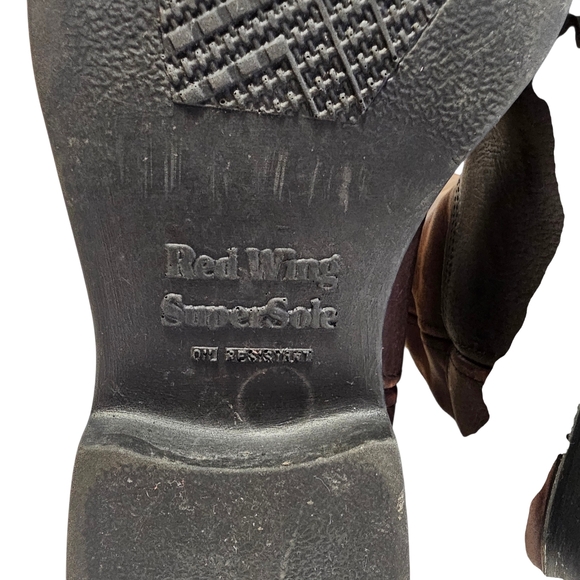 Red Wing Mens Size 13 EE Wide 1159 Pecos Brown Leather Super Sole Work Boots USA - Picture 12 of 15